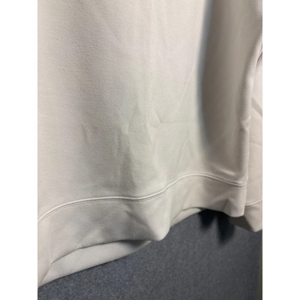 Cynthia Rowley Scuba Sweatshirt M Ivory Minimalist Quiet Luxury Oversized Top